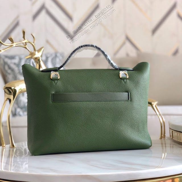 Hermes包包 愛馬仕Hermes Kelly2424 叢林綠 金扣 togo小牛皮 半手工制 Hermes休閒女款手提包  am1928